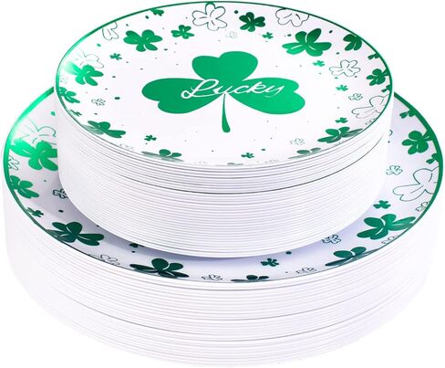 Rubtlamp 60Pcs Plastic Plates, Clear Disposable Plates, Hammered Heavy Duty Plastic Platos, Fancy Disposable Platos Include 30 Clear Dinner Plate, 30 Salad Plate For Bridal Spring in Saudi Arabia