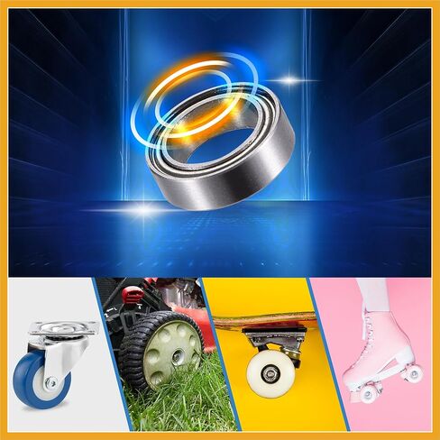 MR128ZZ 8x12x3.5mm Double Metal Shield Single Row Deep Groove Ball Bearings Silver Tone - Pack of 20 Replacement in Saudi Arabia