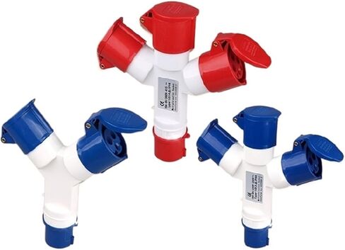 1013/1023 Multifunctional Three-Way Y-Shaped Industrial Plug Waterproof Socket 3 cores 4 5 16A32A(1024 2 4 Core 32a Union Set) in Saudi Arabia