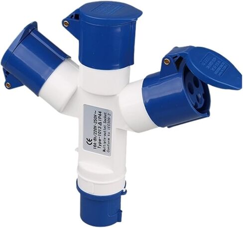 1013/1023 Multifunctional Three-Way Y-Shaped Industrial Plug Waterproof Socket 3 cores 4 5 16A32A(1024 2 4 Core 32a Union Set) in Saudi Arabia