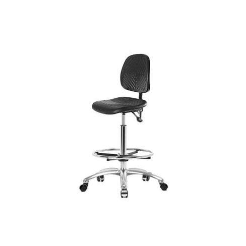 Thomas ECOM PHBCH-MB-CR-T0-A0-CF-RG Polyurethane High Bench Height Chair with Chrome Base Without Tilt/Arm, Medium Back, Glides in Saudi Arabia