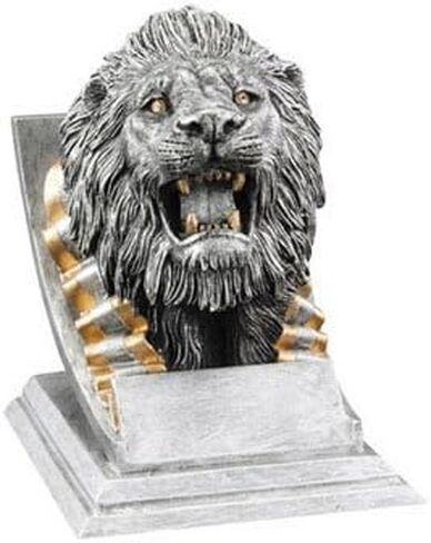 جائزة Decade Awards للأسد - جائزة تميمة الأسد المحفورة بطول 4 بوصات، باللون الفضي والذهبي - قم بالتخصيص الآن in Saudi Arabia