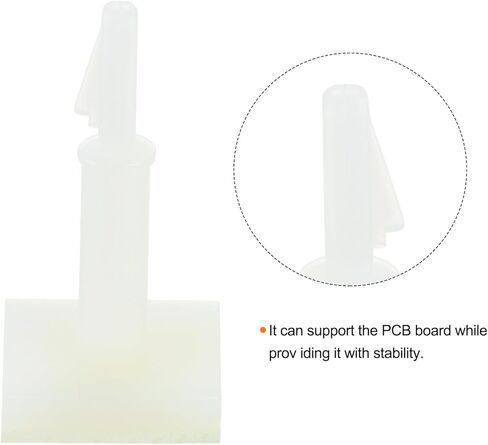 MECCANIXITY 30 قطعة فاصل PCB لاصق، مواجهات معزولة من النايلون اللزج للوحة PCB، تدعم الارتفاع 0.62 بوصة، تناسب قطر فتحة PCB 3 مم إلى 3.2 مم، أبيض in Saudi Arabia