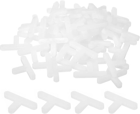 uxcell 100Pcs Wall Floor Tile Plastic T Shape Spacers Tiling Tools 4mm 5/32" Tile Spacers for Ceramic Tile Installation, White in Saudi Arabia