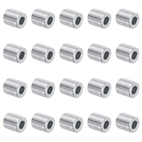uxcell 20pcs Aluminum Spacer 5mm Bore x 10mm OD x 12mm Length Screw Standoff Bushing Plain Finish Round Metal Spacer for M5 Screws Bolts and Rods in Saudi Arabia