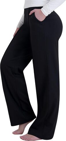 Sunzel Yoga Pants for Women with Pockets, Wide Leg Dress Pants, Business Casual & Work Sweatpants, Flowy Trousers for Travel in Saudi Arabia