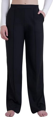 Sunzel Yoga Pants for Women with Pockets, Wide Leg Dress Pants, Business Casual & Work Sweatpants, Flowy Trousers for Travel in Saudi Arabia