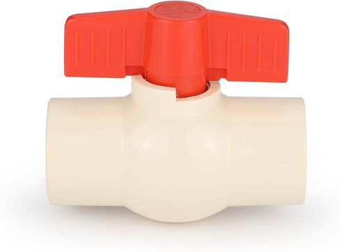(Pack of 10) EFIELD 3/4-inch CPVC Slip Ball Valve, Solvent x Solvent, For Hot, Cold and Potable Water, 1/4-Turn Handle,(CPVC002-10) in Saudi Arabia