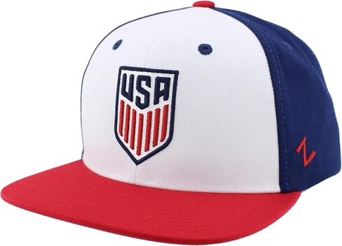 U.S. Men's Soccer Officially Licensed USMNT Snapback Hat Flat Bill Crest Team Color in Saudi Arabia