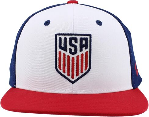 U.S. Men's Soccer Officially Licensed USMNT Snapback Hat Flat Bill Crest Team Color in Saudi Arabia