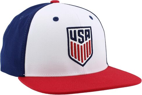 U.S. Men's Soccer Officially Licensed USMNT Snapback Hat Flat Bill Crest Team Color in Saudi Arabia