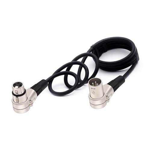 Right Angle 3PIN XLR Extension Cable Male to Female OFC Audio Cable Foil+Braided Shielded for Microphone Mixer Amplifier 1Pcs(Black,10m) in Saudi Arabia