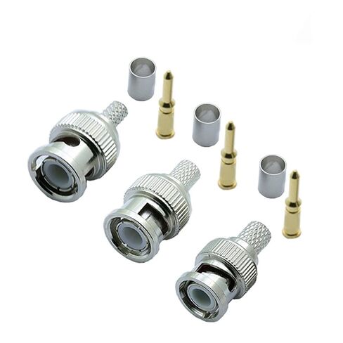 Male Crimp Type Connector for Systems Female Coupler Connector B N C RG58/RG59/RG6 10Pcs(RG6) in Saudi Arabia