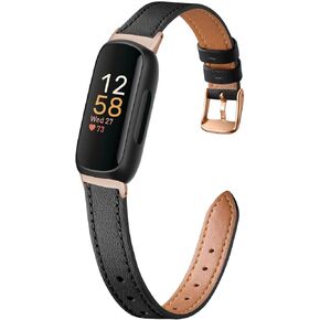 Slim Leather Band Compatible with Fitbit Inspire 3 Women,Top Grain Genuine Leather Strap Thin Wristband for Fitbit Inspire 2 1 in Kuwait