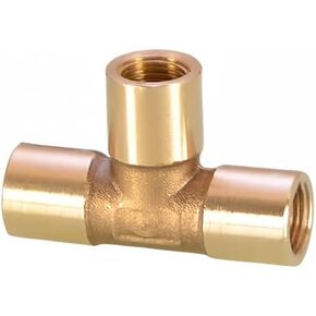 1PCS 1/8" BSP Female Tee 3 Ways Splitter Brass Pipe Fitting Water Gas Oil DN6 Home Garden in Kuwait