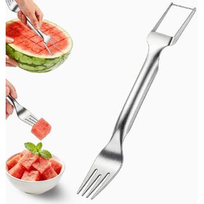 Watermelon Fork Slicer Cutter, 2-in-1 Stainless Steel Watermelon Slicer & Fruit Fork, Summer Kitchen Gadget for BBQ Parties, Camping & RV Adventures in Saudi Arabia