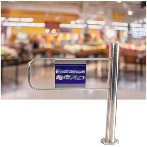 Stainless Steel Revolving Turnstile Gate - Manual 90° Access Door for Supermarkets & Factories, Ideal for Crowd Control & Security Solutions (1.3 x 1m) in Kuwait