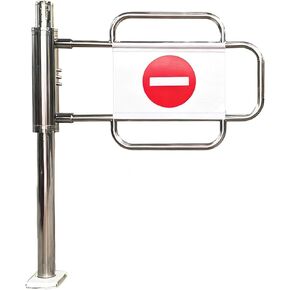 بوابة أمان معدنية أوتوماتيكية لمحلات السوبر ماركت - باب مدخل يدوي متأرجح، باب دوار للمشاة بنصف ارتفاع، تحكم في الوصول أحادي الاتجاه، تصميم متين 90 × 100 سم in Kuwait