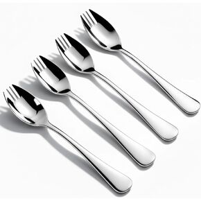 6 عبوات من Spork ذات مقبض طويل وشديدة التحمل 18/10 من الفولاذ المقاوم للصدأ قابلة لإعادة الاستخدام للأطفال والكبار والتخييم في الهواء الطلق من KAISHANE in Kuwait