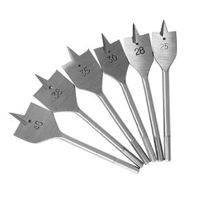 6pcs/Set Flat Drill High-Carbon Steel Wood Flat Drill Set Woodworking Spade Drill Bits Durable Woodworking Tool Set(6PCS 35) in Kuwait