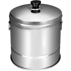 سلة بخار من الفولاذ المقاوم للصدأ مع سلة تصريف داخلية دلو تبخير الأرز، 25 سم × 21.5 سم in Kuwait