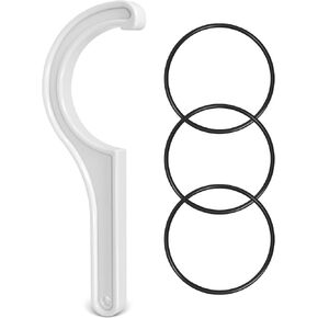 مفتاح فلتر المياه مع 3 حلقات دائرية متوافقة مع نظام المياه APEC، يناسب معظم أغطية الفلتر مقاس 10 بوصة × 2.5 بوصة للتناضح العكسي أو أنظمة تصفية المياه تحت الحوض، فتحة نصف دائرة 3-3/4 بوصة، عبوة واحدة in Kuwait