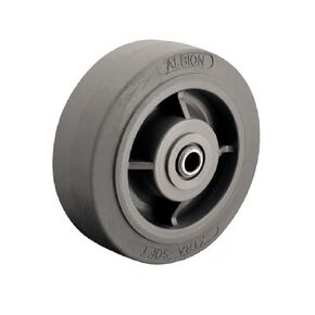 عجلة Albion XS0305108 مقاس 3 بوصات من المطاط الناعم X-tra، مداس مسطح واسع بدون علامات مقاس 1-1/4 بوصة، محمل Delrin من قطعتين، سعة 200 رطل in Kuwait