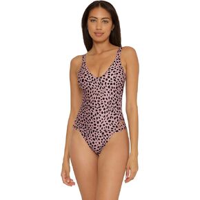 Becca Women's Print Play High Leg One Piece Swimsuit with Open Back, Bathing Suits for Women in Saudi Arabia