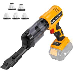 مكنسة كهربائية لاسلكية من Adisipsoarin لبطارية Dewalt 20V، مكنسة كهربائية محمولة مع شفط قوي 105AW، مكنسة كهربائية محمولة للأرضيات والسجاد والسيارة والمنزل (البطارية غير متضمنة) in Kuwait