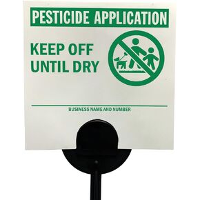 SmartSign (20 حزمة) تطبيق المبيدات الحشرية يُحفظ حتى يجف، لافتة مع أوتاد، كتابة، بلاستيك HDPE بسمك 16 مل أخضر/أبيض، لافتات 4 × 4 بوصة مع مجموعة أوتاد 16 بوصة، مقاومة للتمزق، صنع في الولايات المتحدة الأمريكية in Kuwait