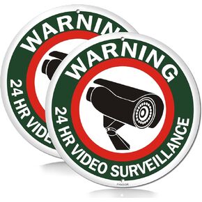 لافتة مراقبة فيديو تحذيرية على مدار 24 ساعة، عبوتان، 10 × 10 بوصة، خالية من الصدأ .040 ألومنيوم ممنوع الوقوف، محمية من الأشعة فوق البنفسجية، مقاومة للبهتان in Kuwait