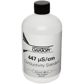Oakton WD-00653-47 محلول معايرة الموصلية القياسية، 447 ميكروثانية، زجاجة واحدة نصف لتر in Kuwait