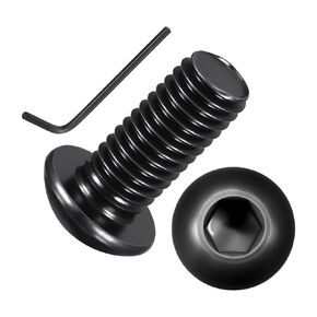 25pcs Button Head Socket Cap Screws - [M6-1x8mm] Zinc-Nickel Coated Good for Automotive, Marine & Outdoor Use Road Bicycle, Mountain Bike, Motorcycle - Alloy Steel - Black in Kuwait