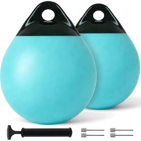 Boat Buoy Balls 10 Inch 12 Inch 15 Inch, Inflatable Mooring Buoys with Pump, Marine-Grade Vinyl Boat Fenders Round with Reinforced Eyelets for 10'-40' Boats Protection Marking Multi Color - 2/4/8 Pack in Saudi Arabia