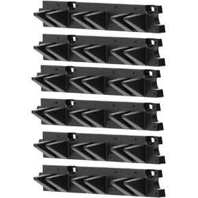 Suncast 3 Pack Long Handle Tool Organizer, Resin Wall Mount Storage Rack with Interlocking Hook System for Garage or Closet, 4.5" x 25" x 5.25", Black in Kuwait