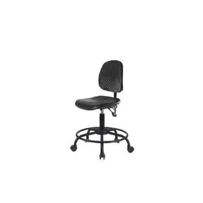 Thomas ECOM PDHCH-MB-RT-T0-A1-RG Polyurethane Desk Height Chair with Round Tube Base Without Tilt, Medium Back, Adjustable Arm, Glides in Kuwait