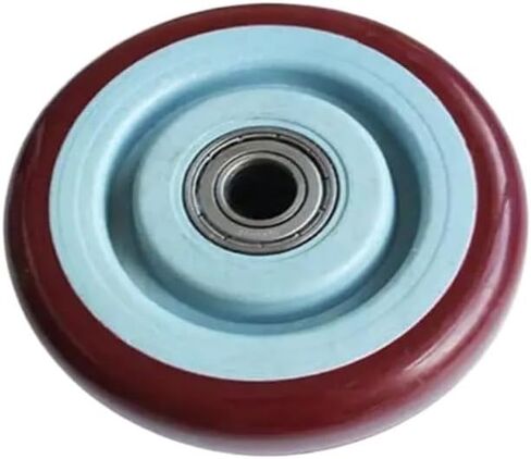 4 Pieces/Set 4-inch Maroon Polyurethane Single Wheel wear-Resistant cart with Double Bearings Purplish Red in Saudi Arabia