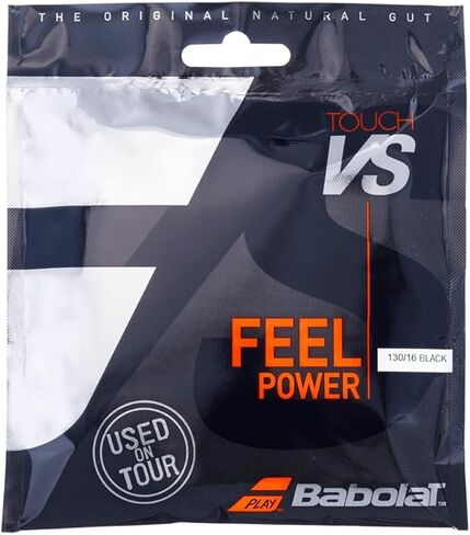 مجموعة خيوط تنس Babolat Touch VS Black 16 جرام من الأمعاء الطبيعية في عبوات متعددة (1-2-4-6-8 عبوات) in Kuwait