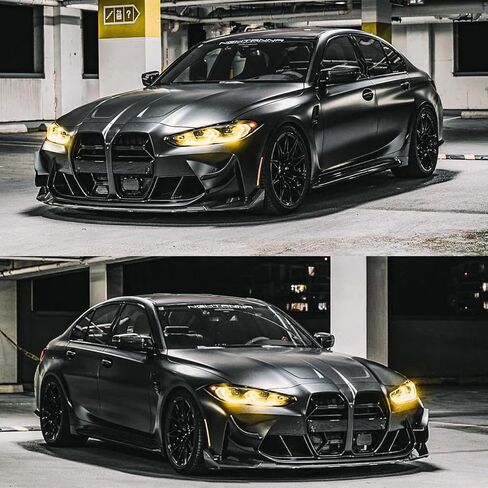 شبكة الكلى المصد الأمامي على طراز CSL متوافقة مع BMW G80 M3 G82 M4 2021-2025 شبكة بديلة لجميع السلاسل تناسب ACC/Non-ACC (مطلية بألياف الكربون) in Kuwait