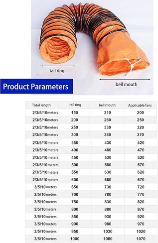Flame Retardant Retractable Flexible Duct Hose for Exhaust Fan Ventilation – Durable, Lightweight, Ideal for Home & Industrial Use, Easy Installation & Efficient Airflow in Saudi Arabia