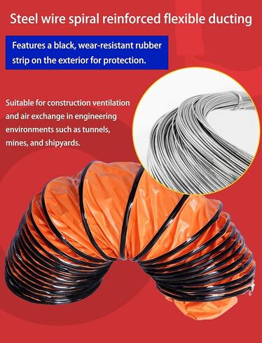 Flame Retardant Retractable Flexible Duct Hose for Exhaust Fan Ventilation – Durable, Lightweight, Ideal for Home & Industrial Use, Easy Installation & Efficient Airflow in Saudi Arabia