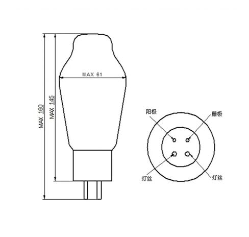 WE300B Tube 1:1 Copy WE 300B Upgrade PX300B 4300B 300BT(2pcs Matched Pair) in Saudi Arabia