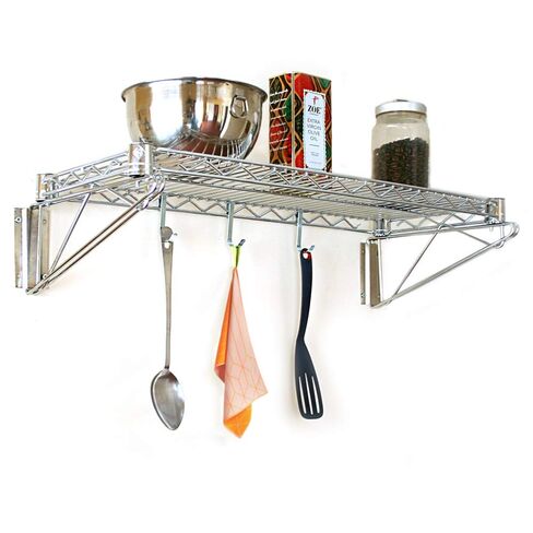 Commercial Chrome Wire Shelving Wall Shelf 14 x 72 - NSF in Saudi Arabia