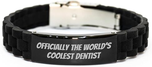 Officially the World's Coolest Dentist Funny Glide lock Clasp Christmas Unique Gifts from Men to Dentists, Unique Dentist Accessories, Cool Dentist Jewelry in Saudi Arabia