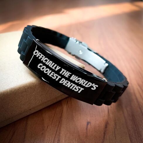Officially the World's Coolest Dentist Funny Glide lock Clasp Christmas Unique Gifts from Men to Dentists, Unique Dentist Accessories, Cool Dentist Jewelry in Saudi Arabia