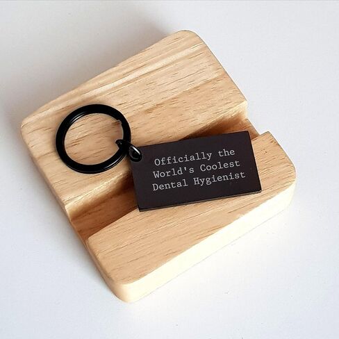 Dental Hygienist Gifts: Officially the Coolest World's Best Professional Keychain, Funny Inspirational Quote for Christmas Unique Presents for Dental Hygiene Enthusiasts in Saudi Arabia