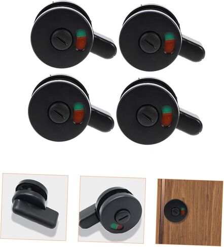 TEHAUX 4pcs Public Restroom Privacy Indicator Door Lock Toilet Door Lock Simple Installation Plastic Material in Saudi Arabia