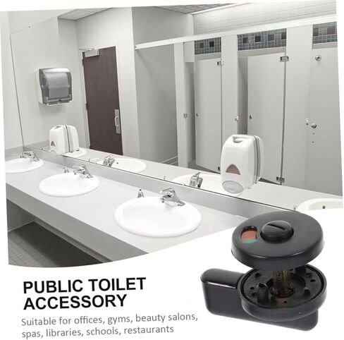 TEHAUX 4pcs Public Restroom Privacy Indicator Door Lock Toilet Door Lock Simple Installation Plastic Material in Saudi Arabia