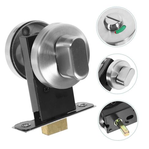 GANAZONO Bathroom Accessory Lock Door Handle Privacy Occupied Sign Toilet Lock Rv Bathroom Door Latch Commercial in Saudi Arabia