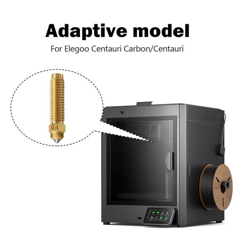 10PK CC/CC2 فوهة 0.2 مم 0.4 مم 0.6 مم فوهات النحاس المتصلبة لـ Centauri/Centauri Carbon 2 فوهات Hotend الأصلية موصلية حرارية فائقة مقاومة للاهتراء لملحقات Elegoo CC/CC2 in Kuwait